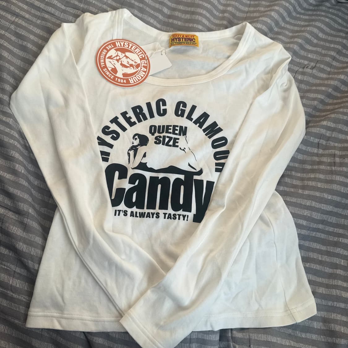 히스테릭글래머 새상품 흰색 롱슬리브 상품이미지1