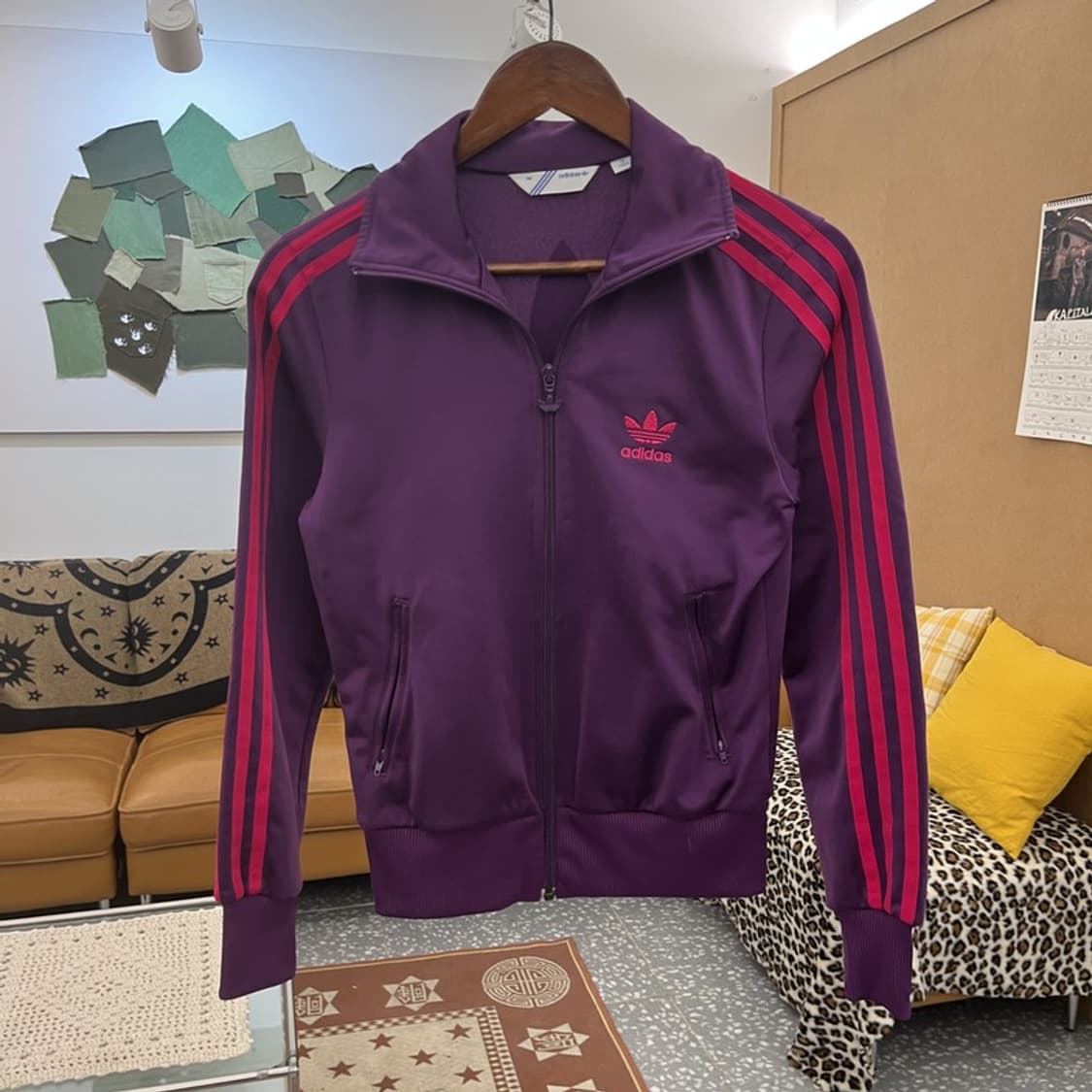 아디다스 파이어버드 Y2K 00's 퍼플핑크 져지 집업 85 C10153 상품이미지3