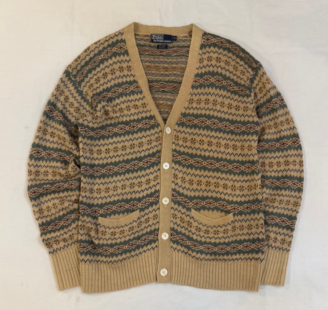 폴로 랄프로렌 실크 린넨 페어아일 니트 가디건 상품이미지1