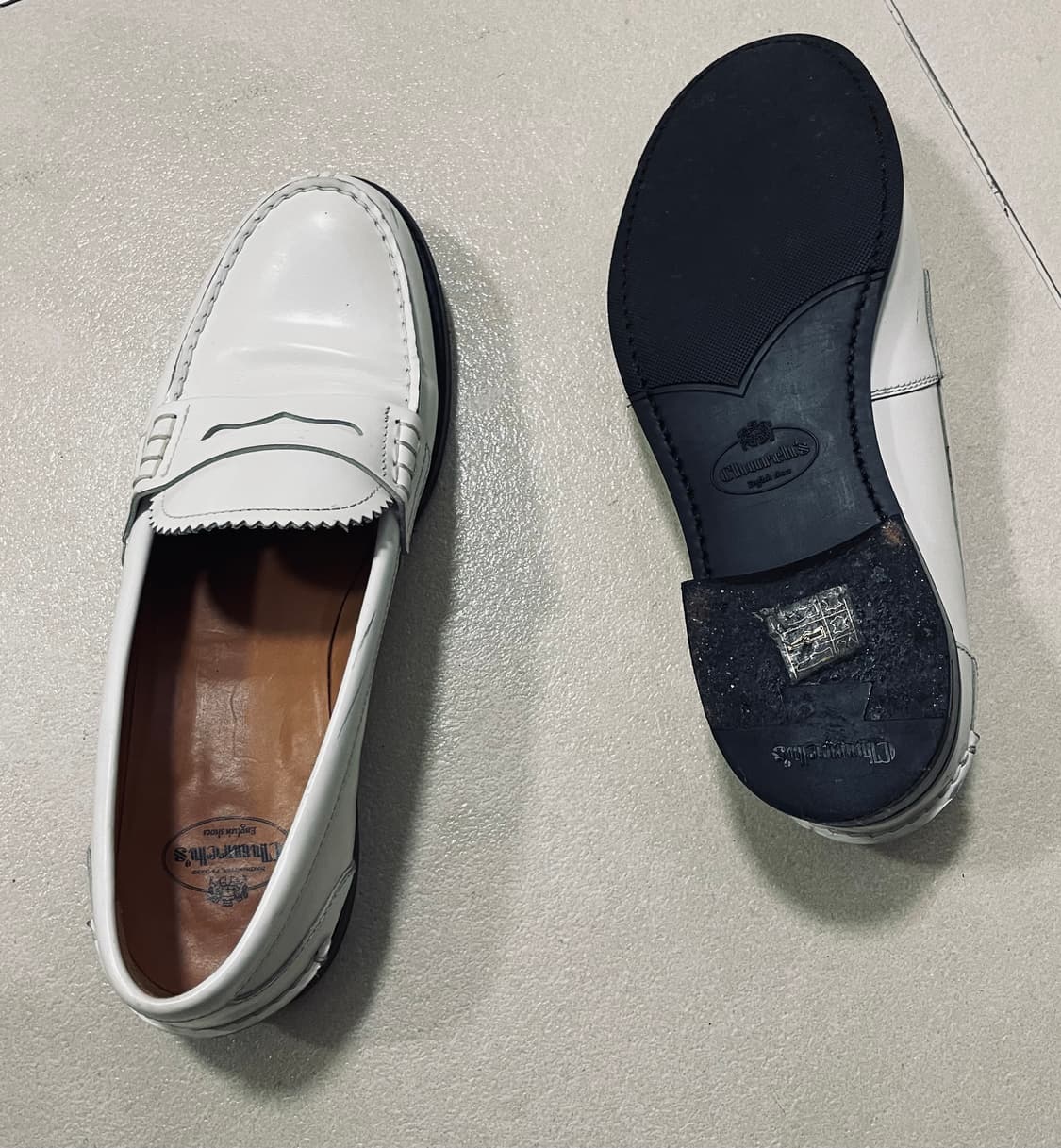 런던 본점 처치스 화이트 로퍼230 상품이미지4