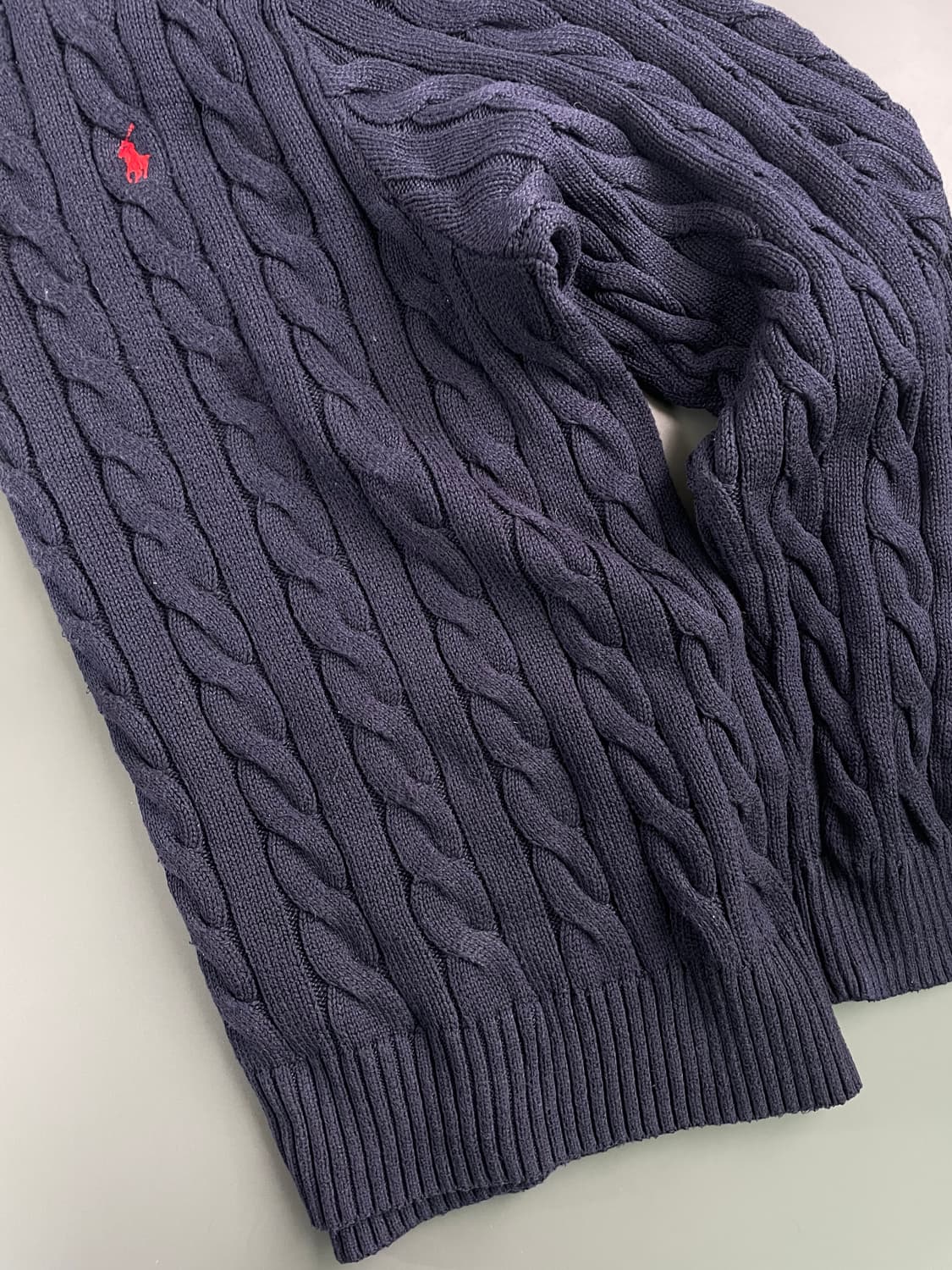 [XXL] 폴로 랄프로렌 코튼 케이블 꽈배기 니트 스웨터 QR인증 상품이미지5