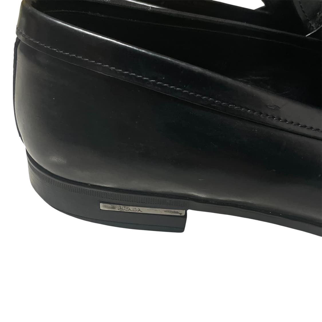 280) 프라다 메탈 로고 레더 가죽 로퍼 상품이미지5