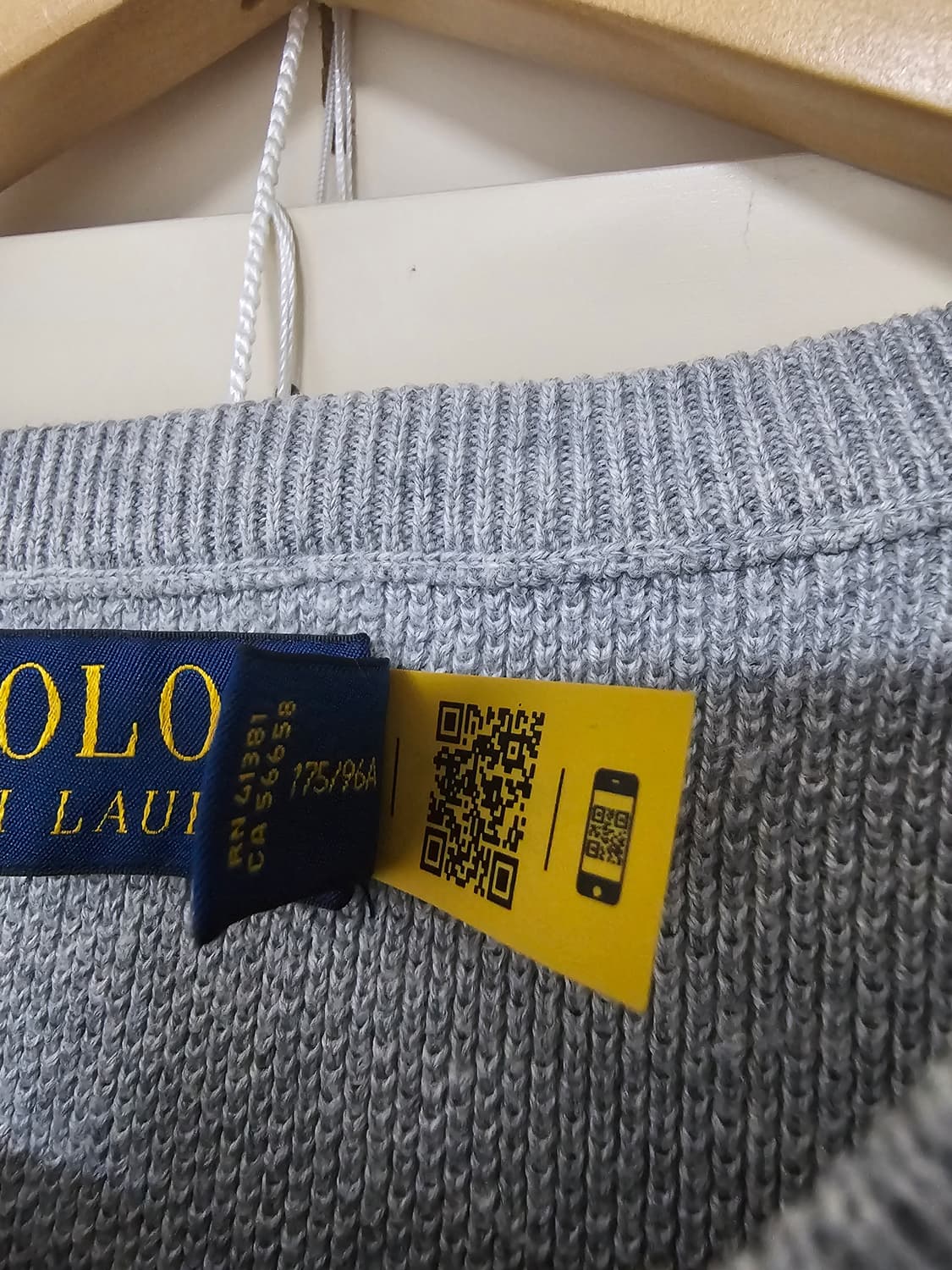 폴로 랄프로렌 (QR코드정품)그레이 니트 스웨터 M 상품이미지5