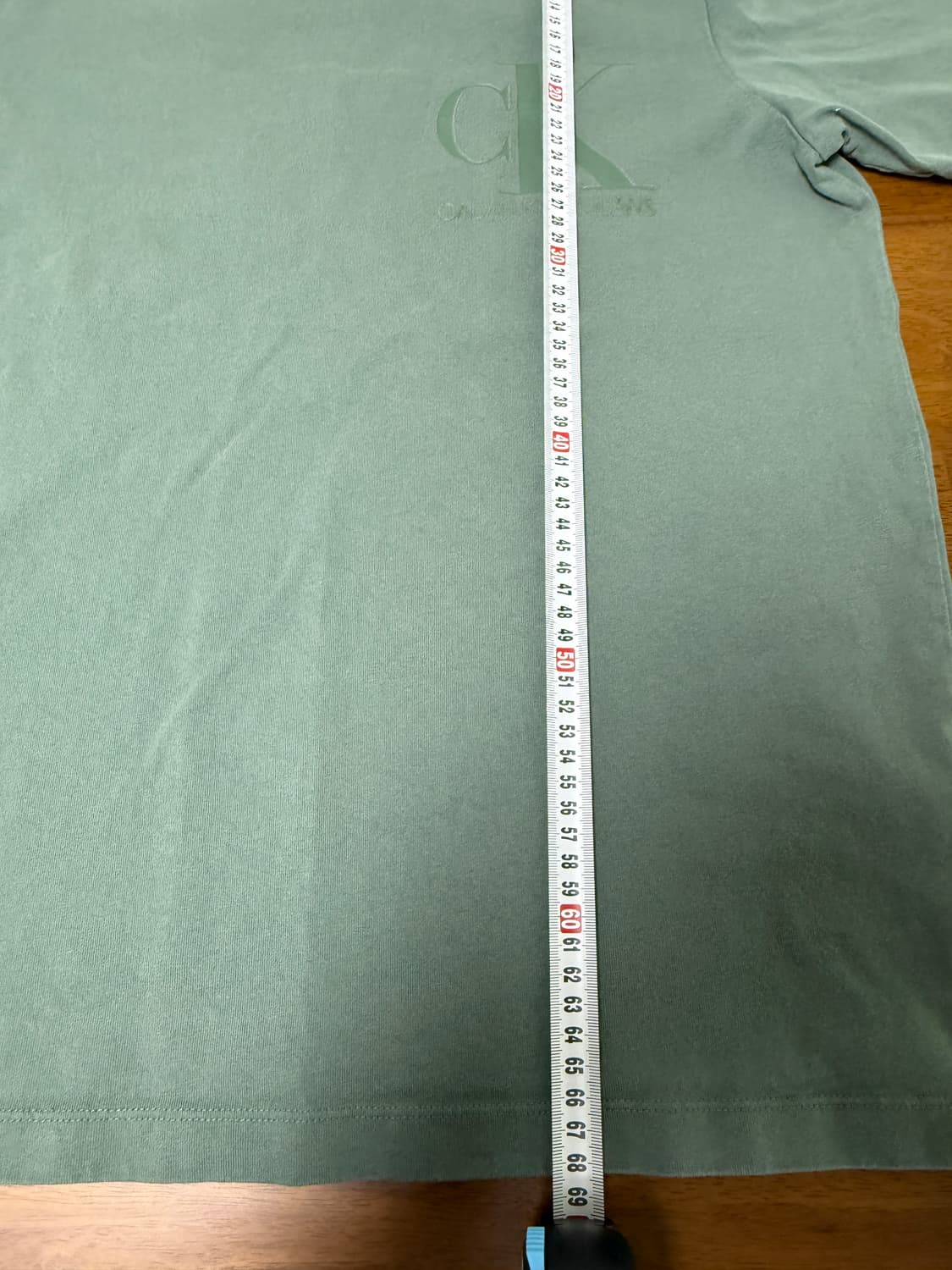 [100] 캘빈클라인 CK 로고 반팔 티셔츠 그린 상품이미지5