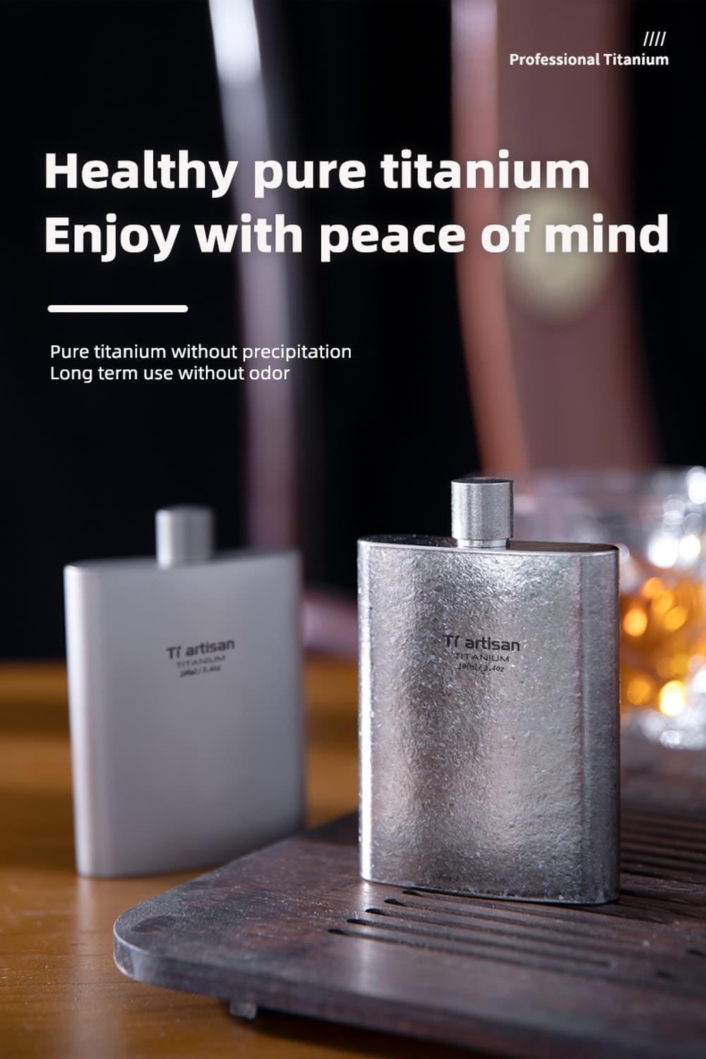 티타늄 힙 플라스크 소주 양주 위스키 텀블러 머그컵 상품이미지4