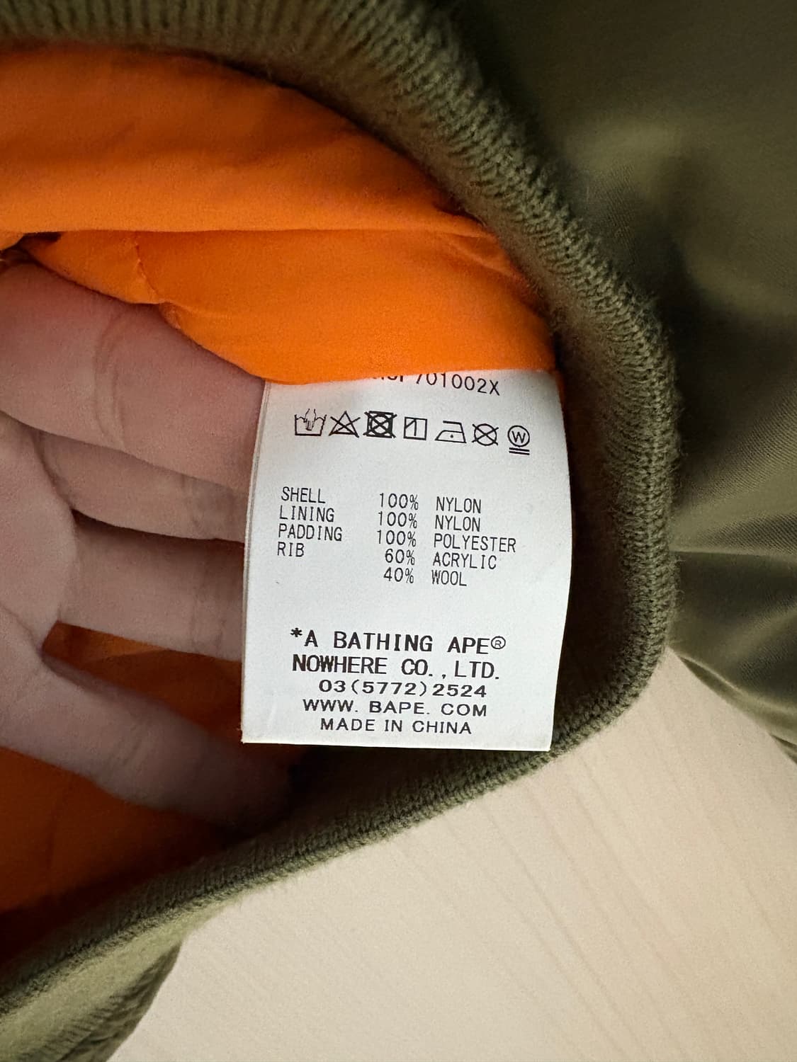 BAPE APE 크로스본 MA-1 L 상품이미지5