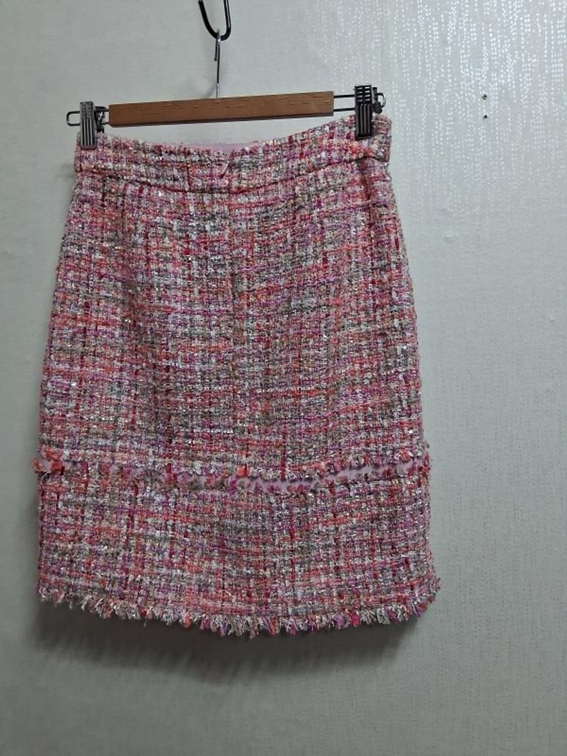 it MICHAA 잇 미샤 핑크 트위드모직 미니스커트 26 거의새거컨디션 상품이미지2