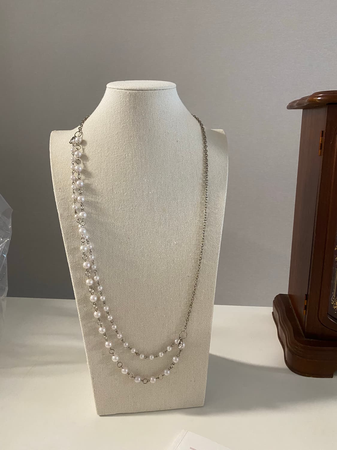 빈티지 진주구슬 체인 레이어드 목걸이 상품이미지5