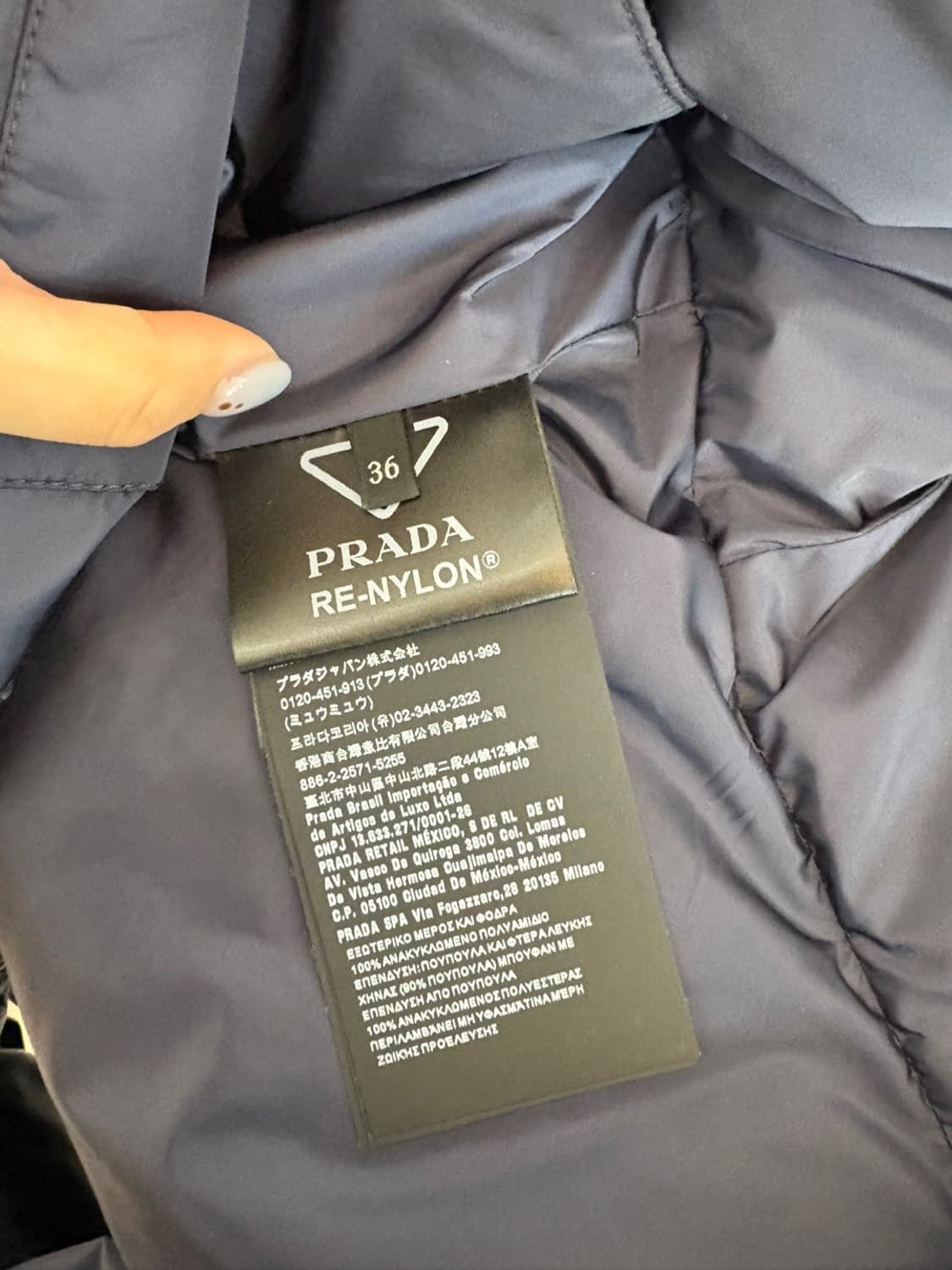 [정품/36size] 프라다 리나일론 패딩 상품이미지3