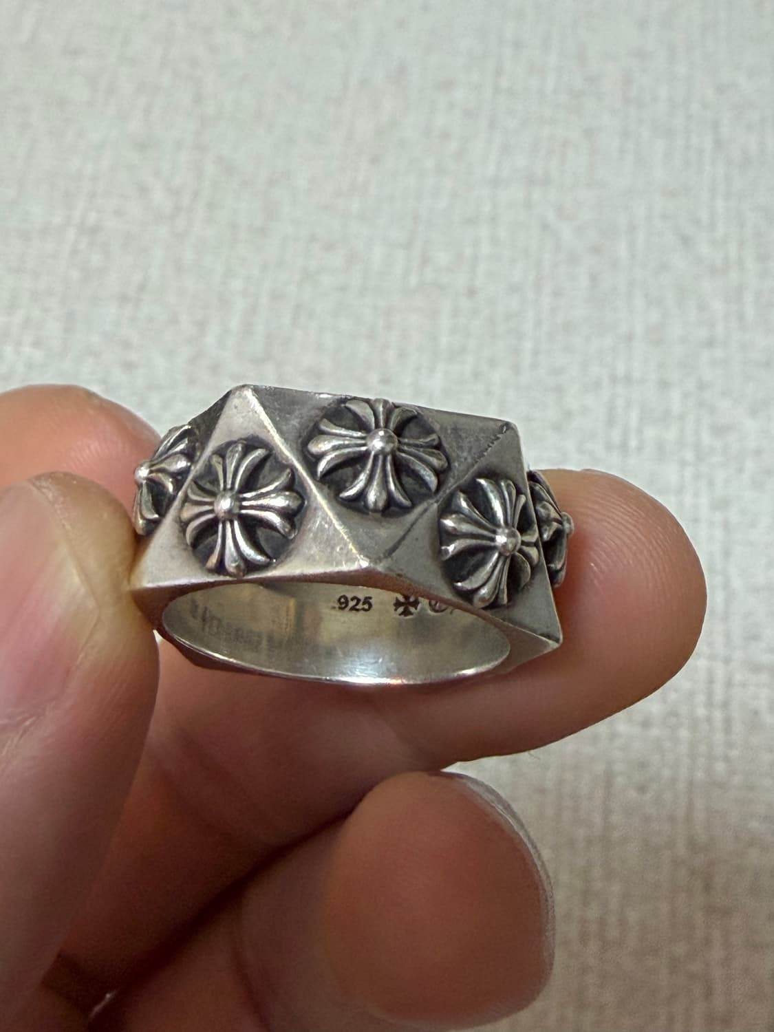 [US10.5, 한국 23호] 크롬하츠 펜타곤 플러스링  상품이미지7