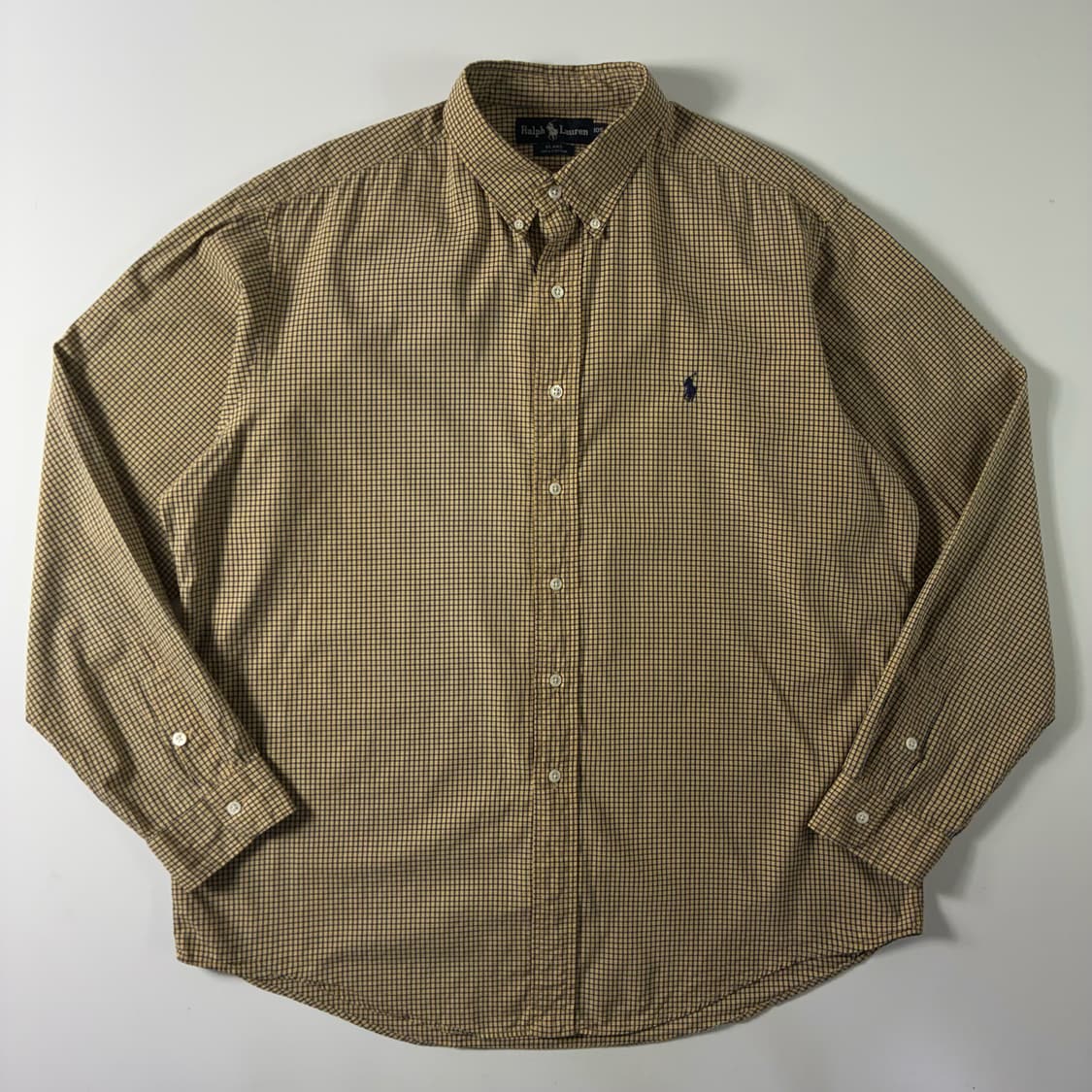Polo  폴로 랄프로렌 90,s 자수 브라운 체크 셔츠  상품이미지1