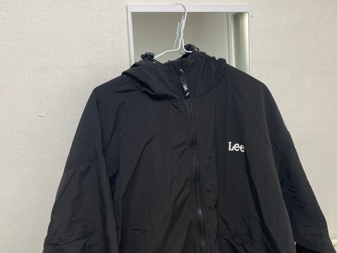 (S급/실측포함) Lee 나일론 후드 윈드브레이커 블랙 XL 상품이미지1