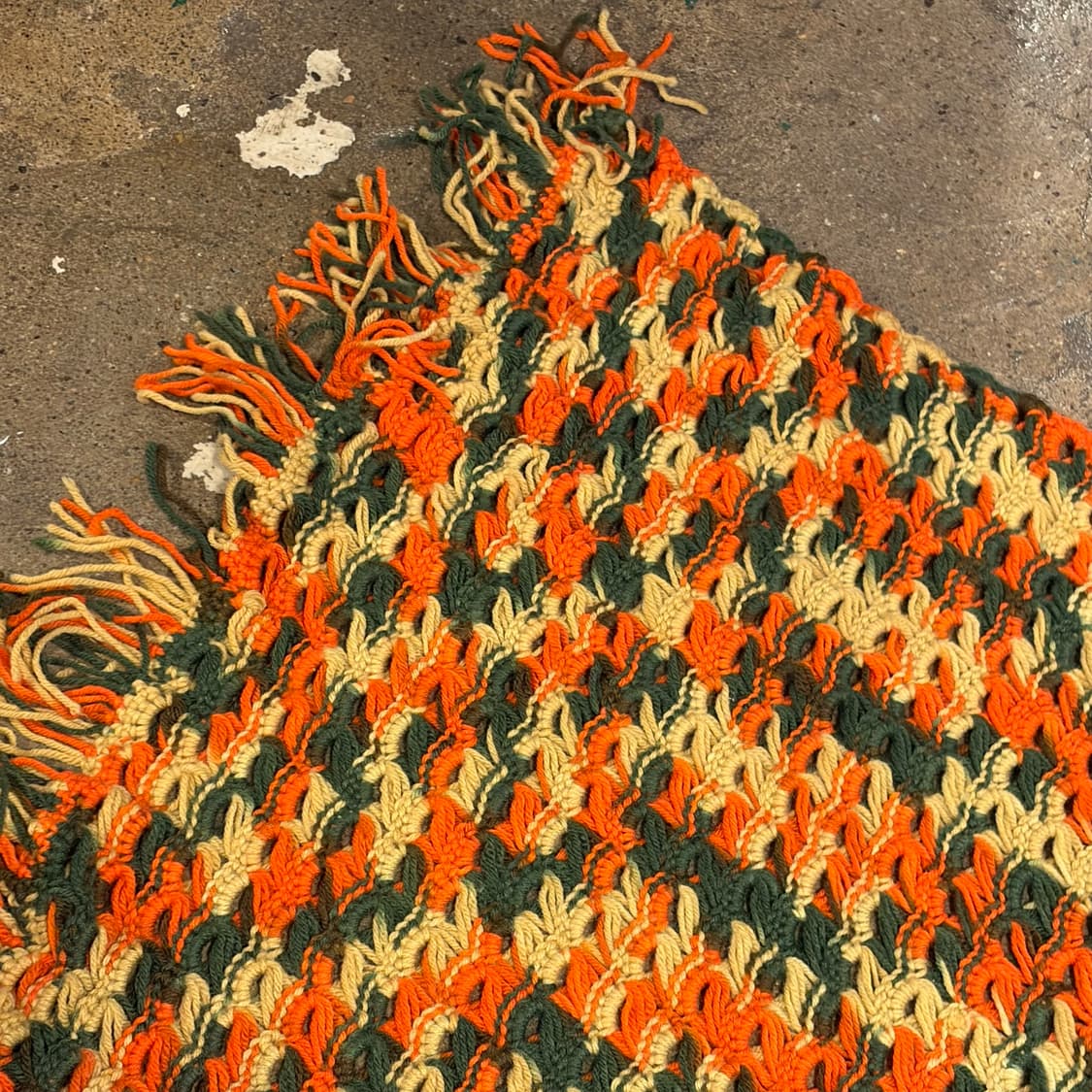 90s USA 니트 울 카페트 러그 매트 상품이미지4