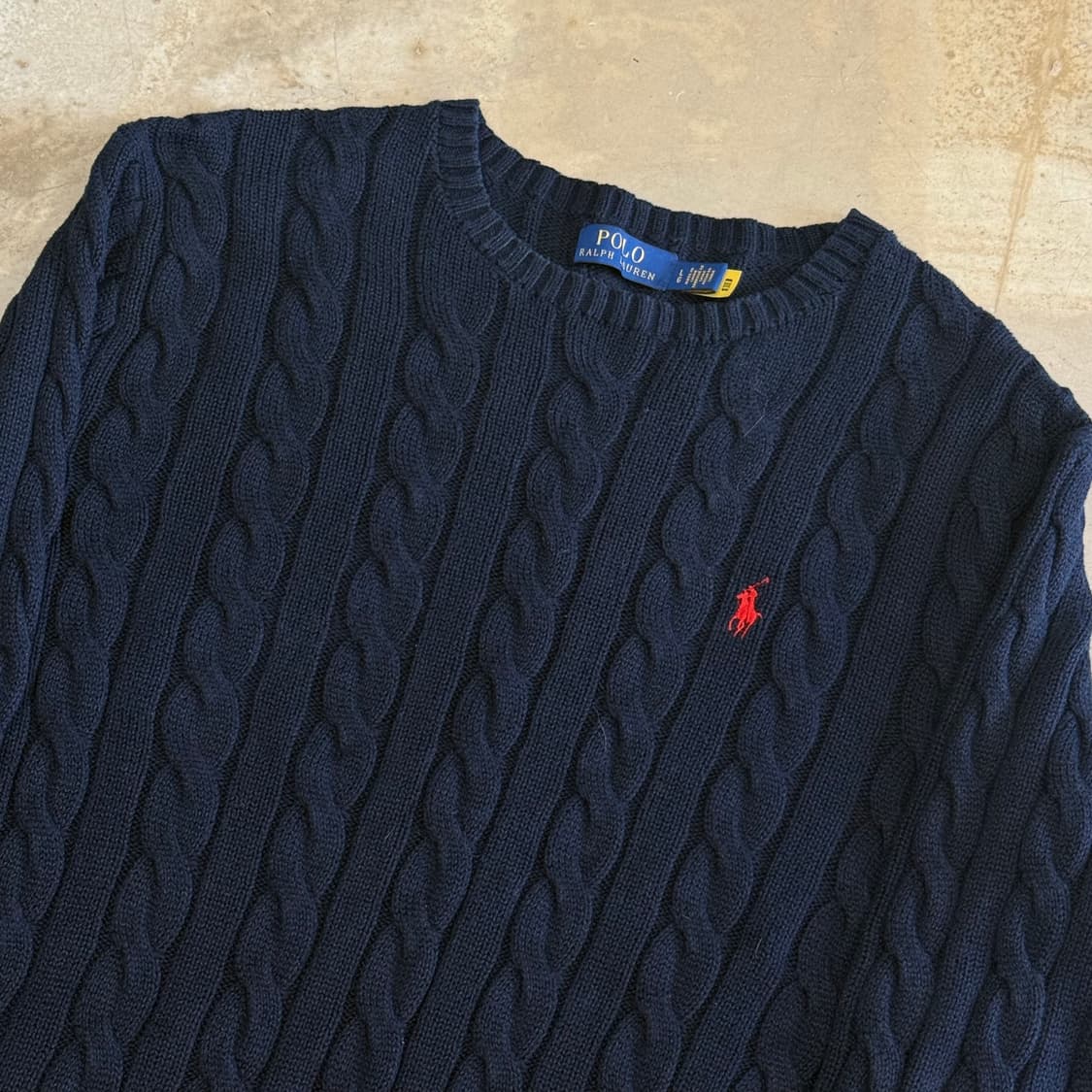 L 폴로랄프로렌 네이비 케이블 니트 상품이미지1
