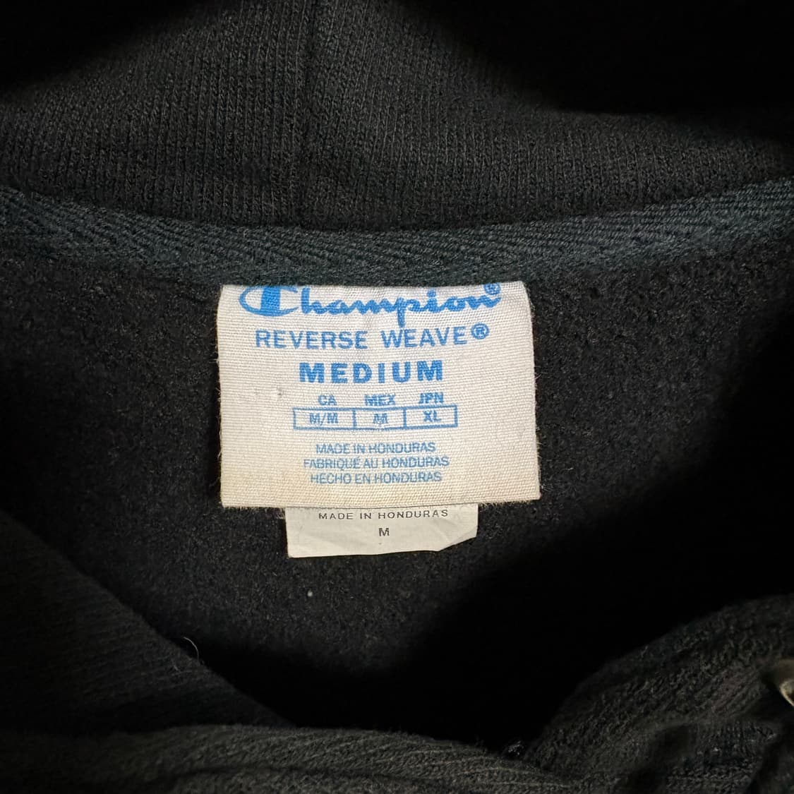 챔피온 리버스위브 기모 로고 후드티 / 블랙, M 상품이미지5