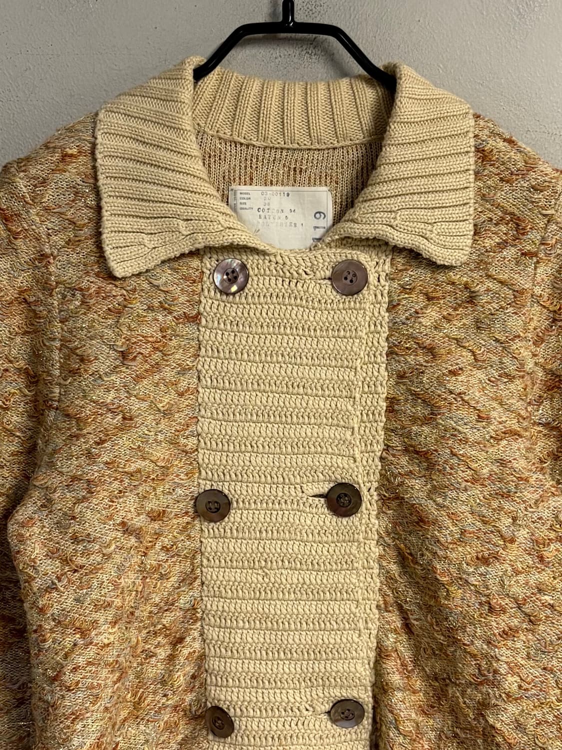 SACAI knit mix double button cardigan  상품이미지3