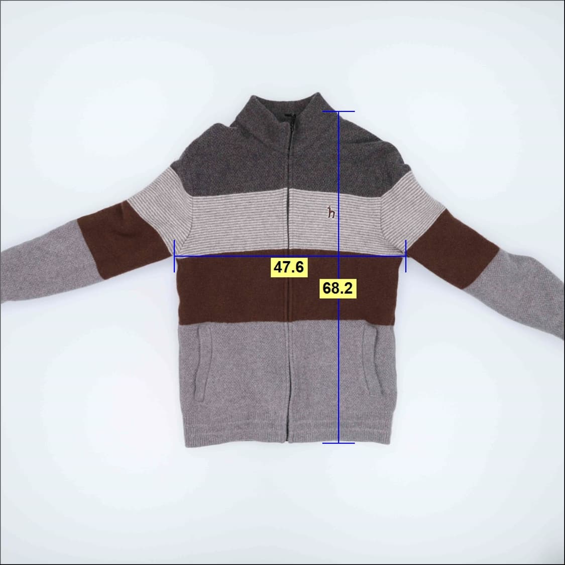 100 헤지스 방풍 니트집업 0317H1 상품이미지5