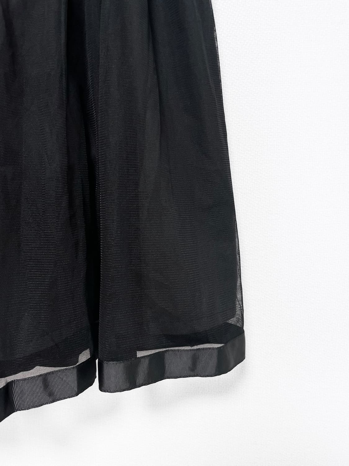 Ribbon Tulle Midi Skirt - Black 상품이미지7