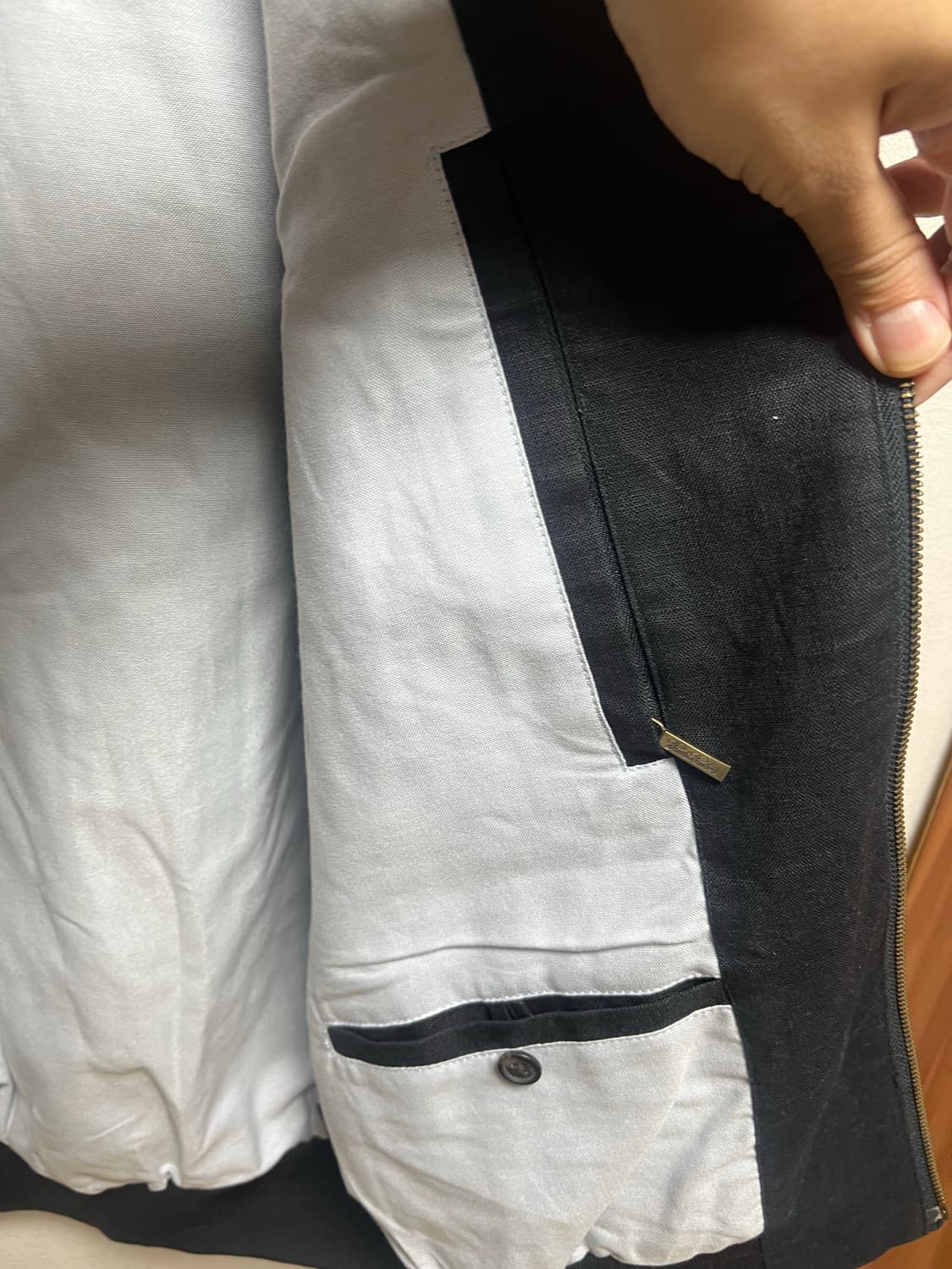 새제품) 브룩스브라더스 346 해링턴 바라쿠타 블랙 리넨 자켓 M사이즈 상품이미지7