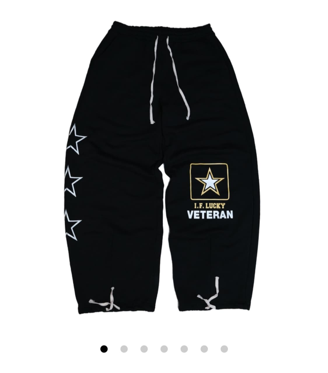 Lucky army big sweat pants black 상품이미지2