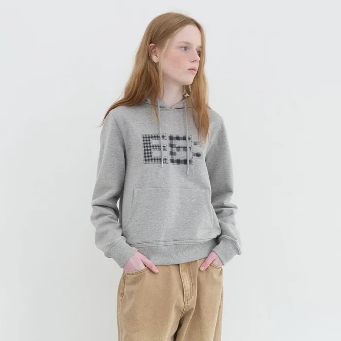 엔조블루스 픽셀 로고 후디 그레이 상품이미지1