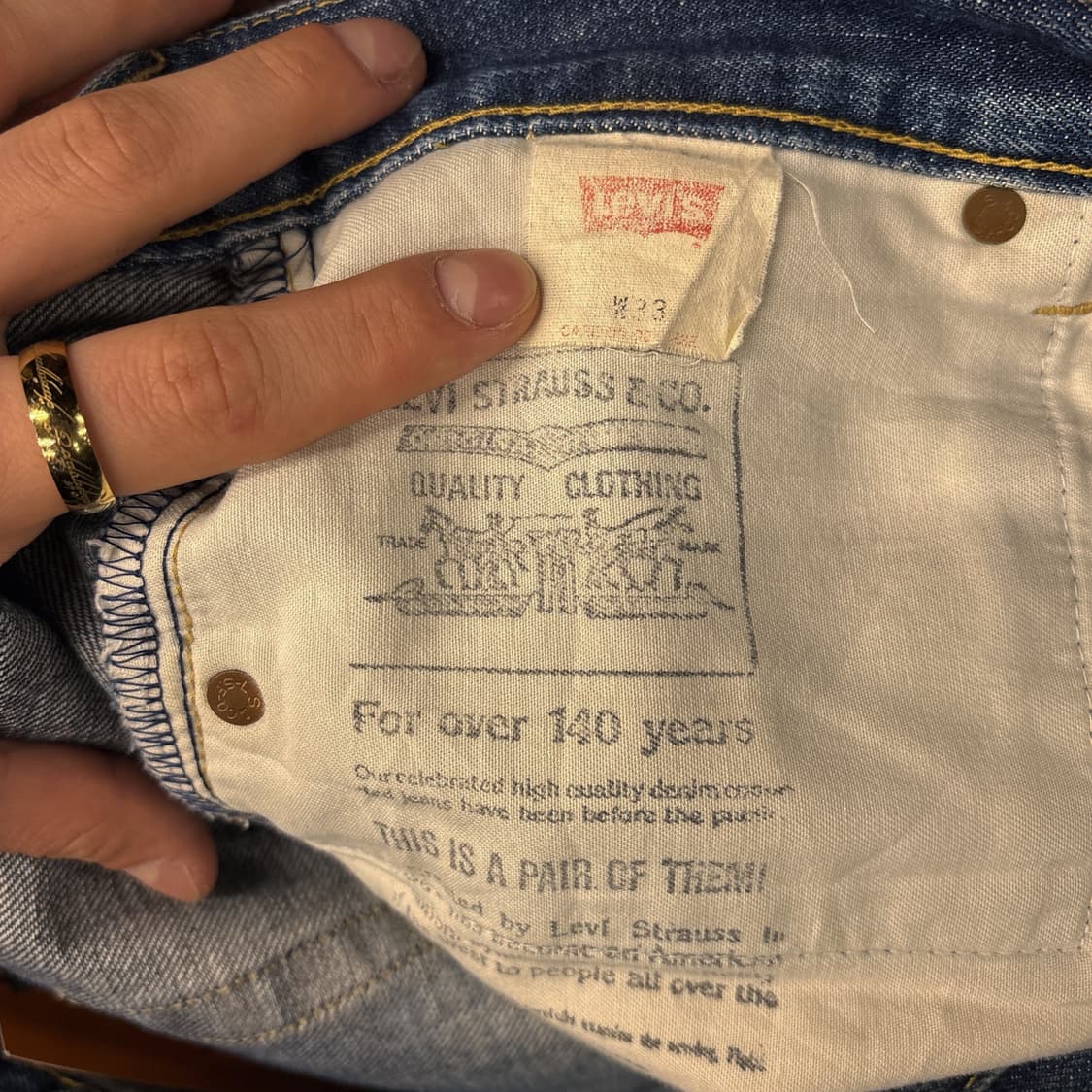 90s 리바이스 LVC재팬 503 빅E 레드탭 6부 데님팬츠 N1120  상품이미지8