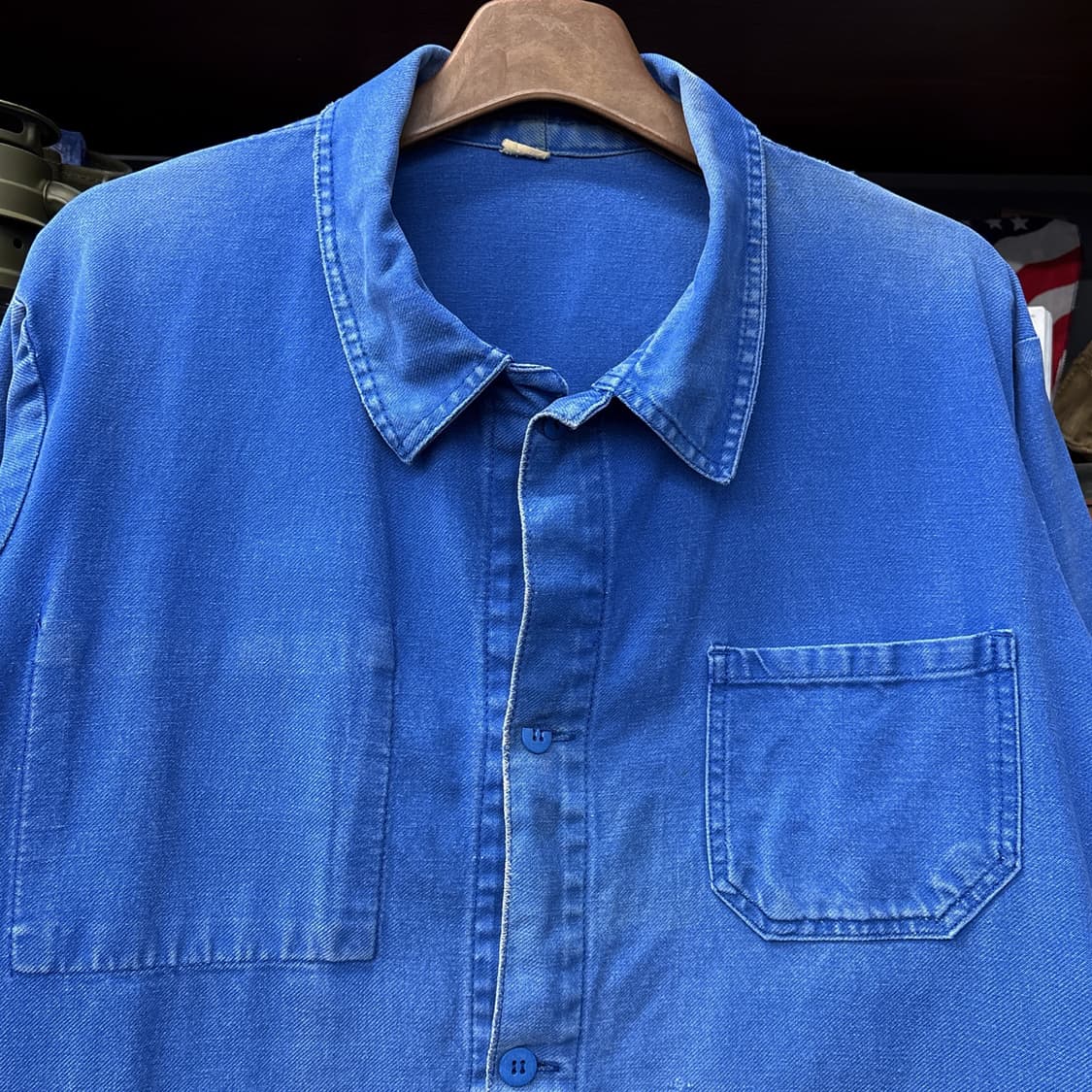 70s 리페어 패치워크 프렌치워크자켓 빈티지페이딩 N557 상품이미지3