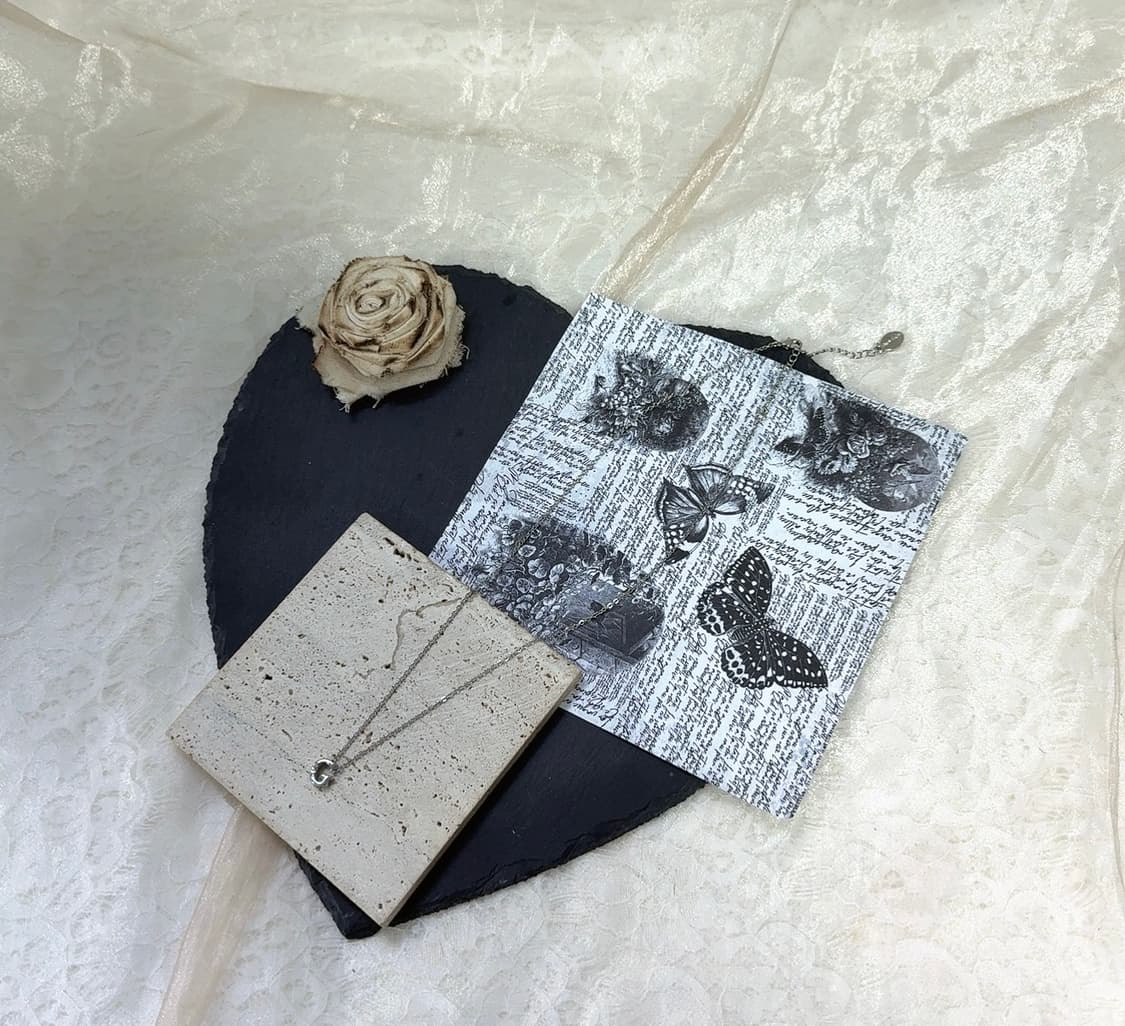 빈티지 mestige G 큐빅 목걸이 상품이미지2