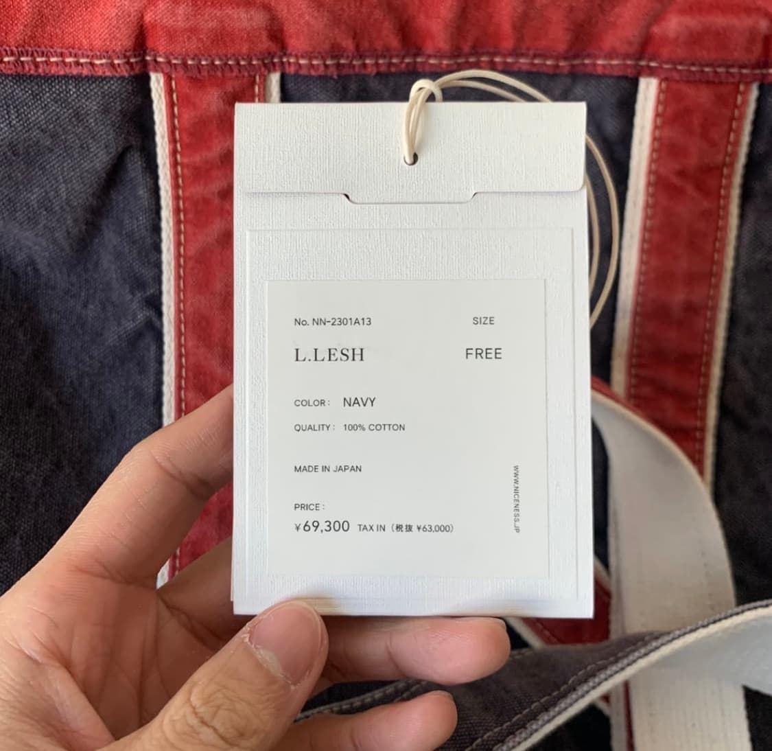 택포) Niceness 24ss L.Lesh navy red 판매 상품이미지10