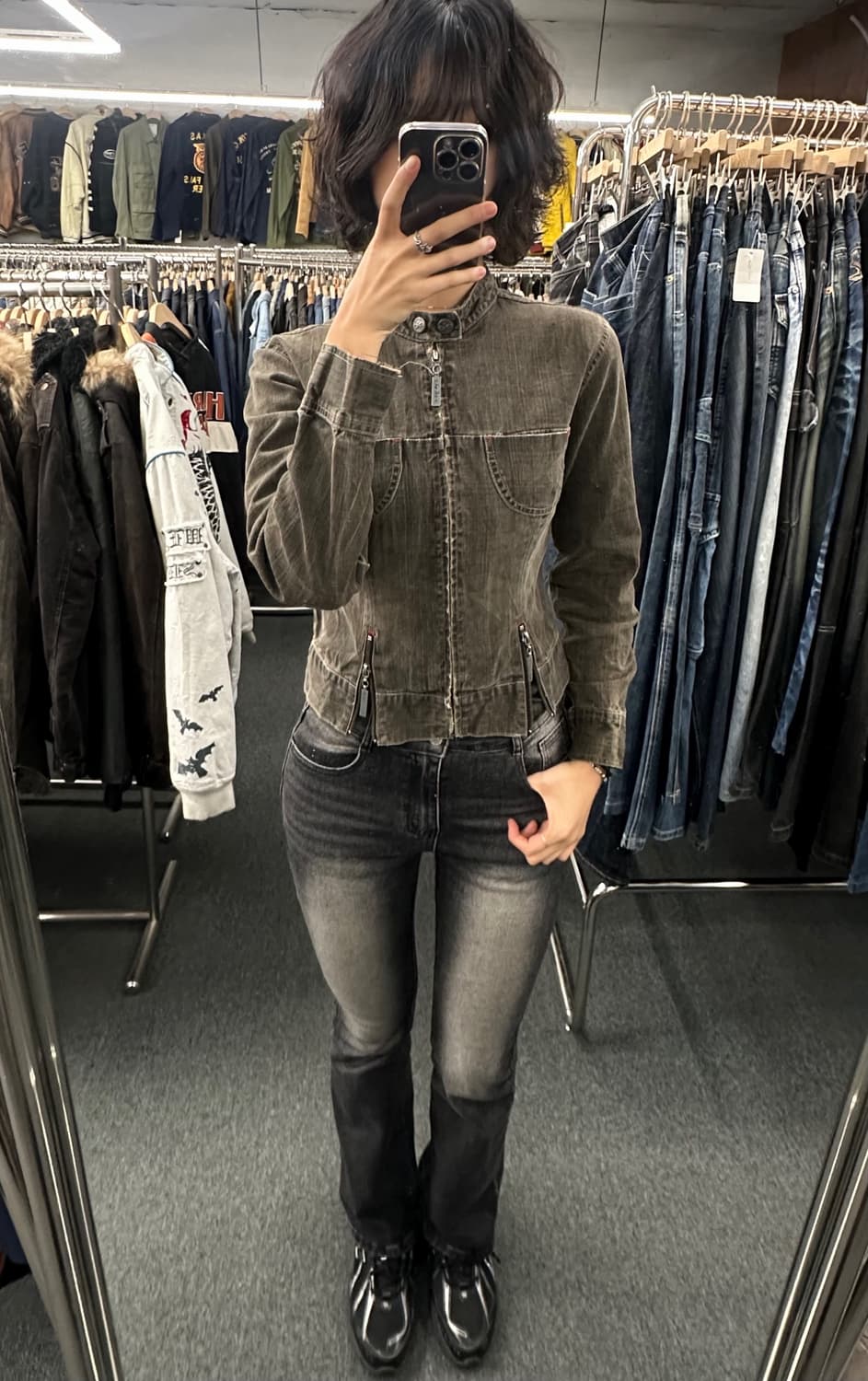 F)일본 빈티지 데님집업 상품이미지1