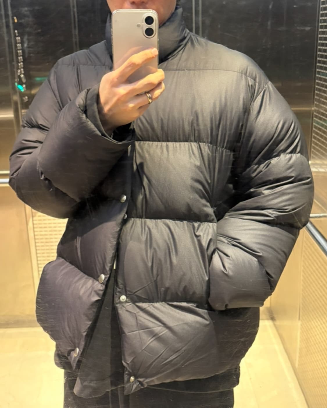 코모리 나일론 블랙 패딩 상품이미지1