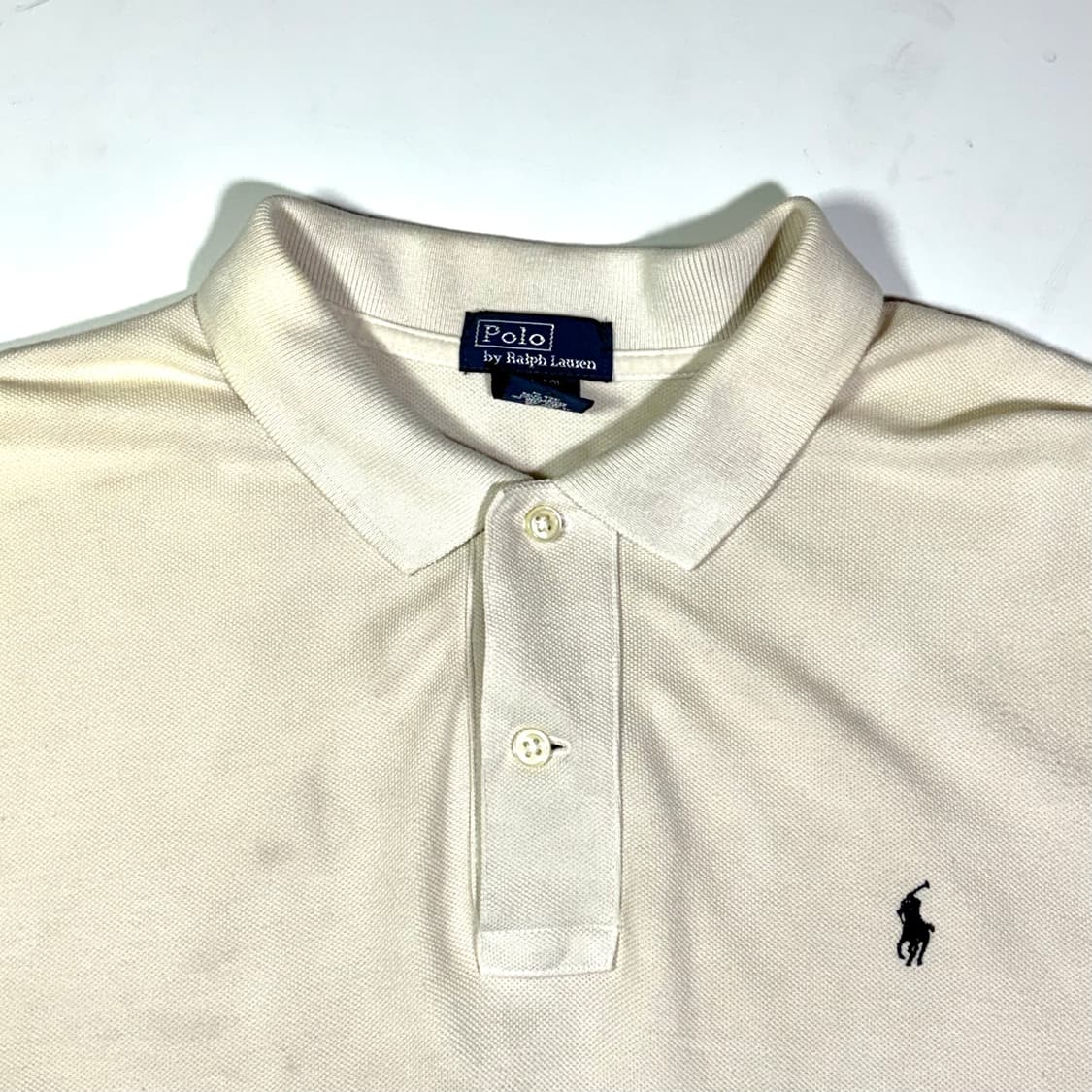 폴로 크림 화이트 PK셔츠 M 상품이미지3