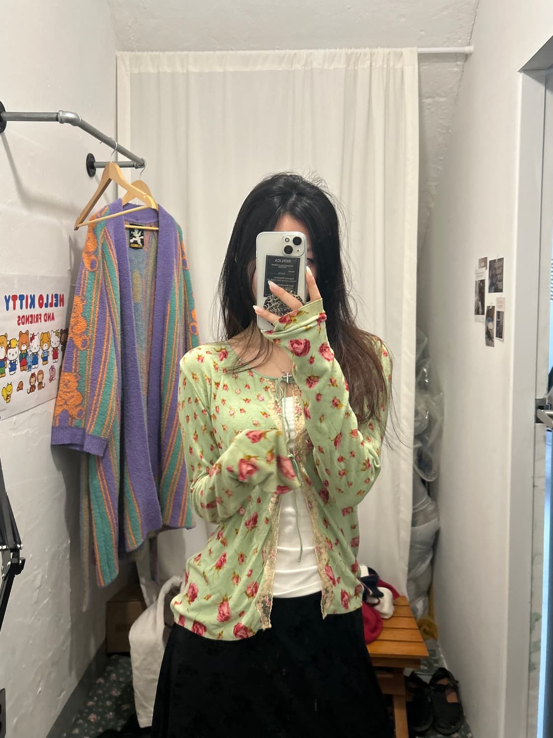 빈티지 가디건 실크100 안나 모리나리 상품이미지2