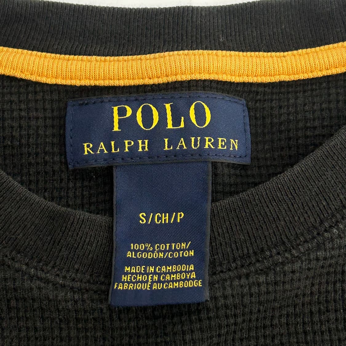 Polo 폴로 랄프로렌 우먼스 블랙 옐로우 포니 와플 니트 상품이미지5