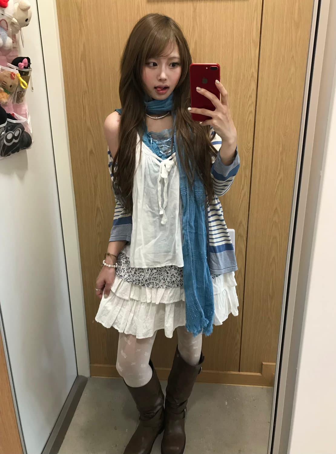 블루 화이트 페어리 소다맛 청량 모리걸 코디세트 상품이미지1