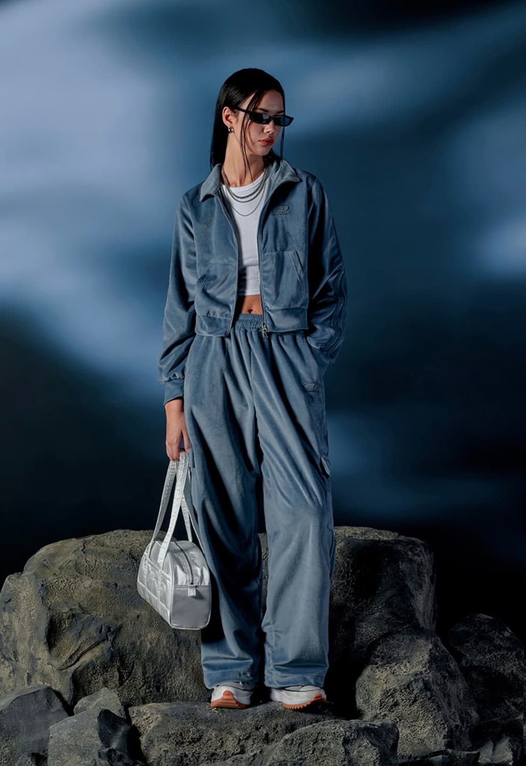 [오드스튜디오] 벨루어 스포티 트랙 셋업 (indie blue) 상품이미지3