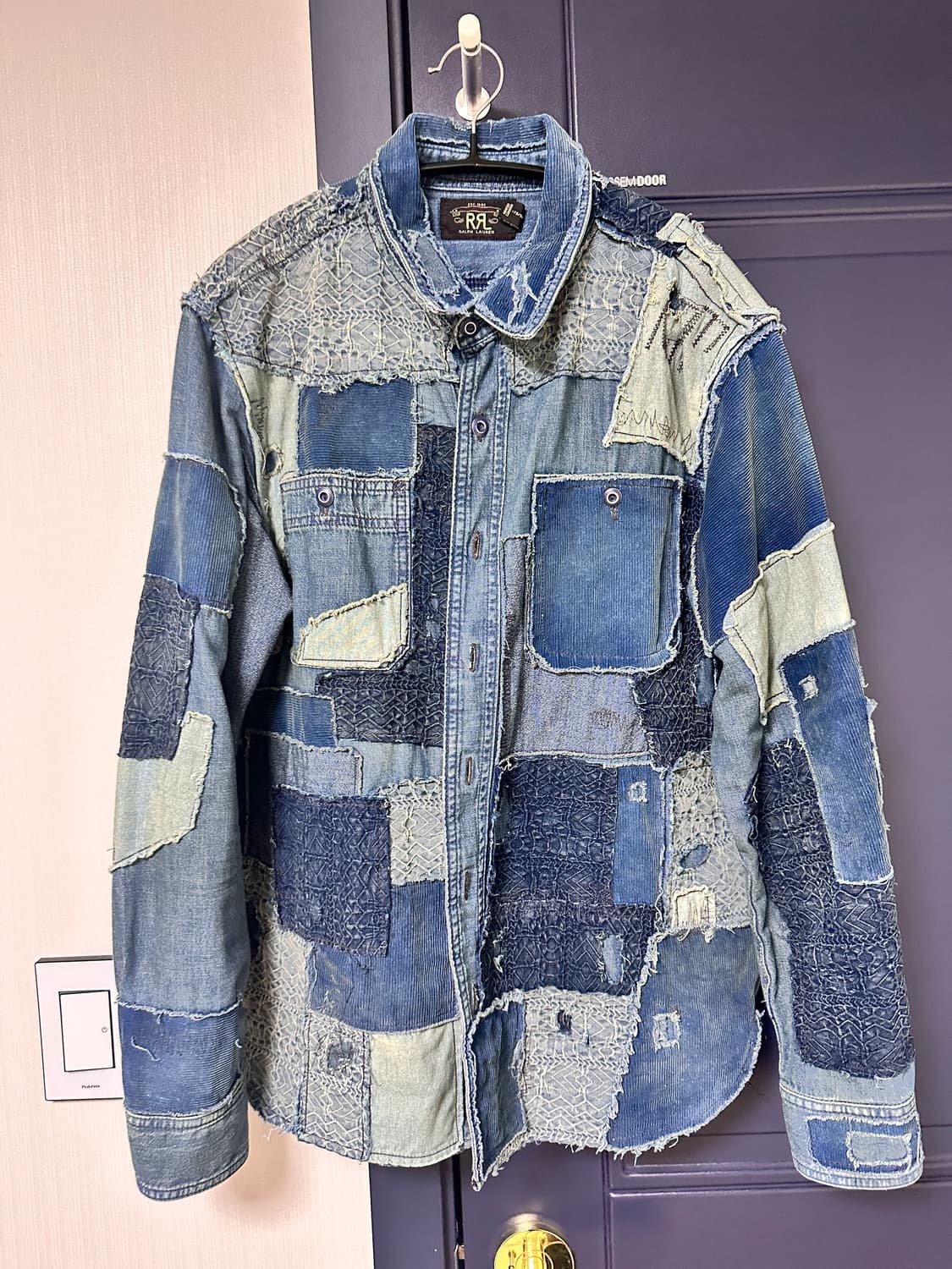 RRL 인디고 패치워크 워크셔츠 M 상품이미지2