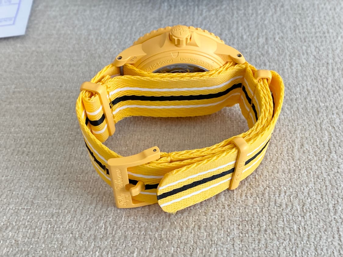 스와치X블랑팡 오션 오브 스톰 42mm 바이오 세라믹 오토메틱 옐로우 상품이미지9