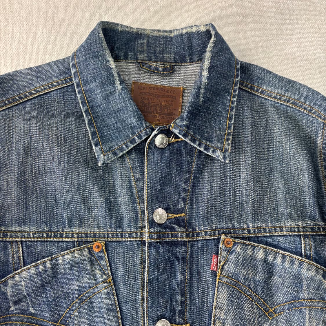 W 95 리바이스 USA 501 데님 트러커 자켓 상품이미지2