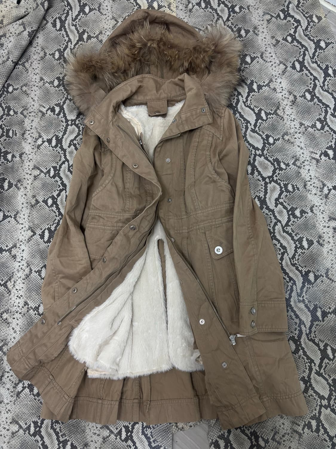 Y2K Grunge Mood Fur Hoodie Jacket 상품이미지4