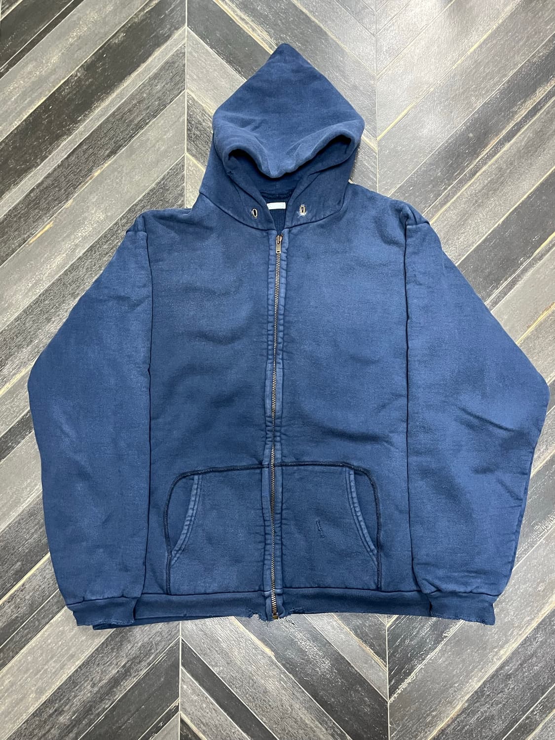 [2] 아프레쎄 25aw 후드집업 네이비 상품이미지2