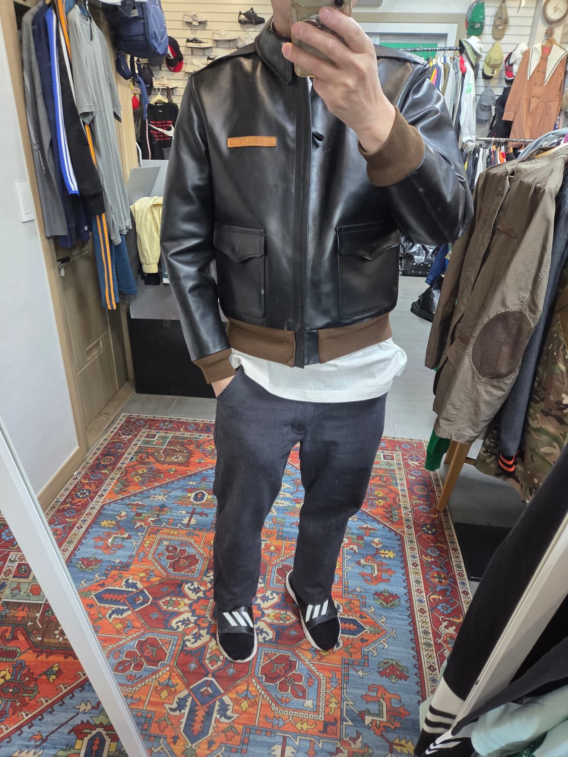 밀리터리 에어포스 a-2 말가죽 항공자켓 xl 상품이미지8