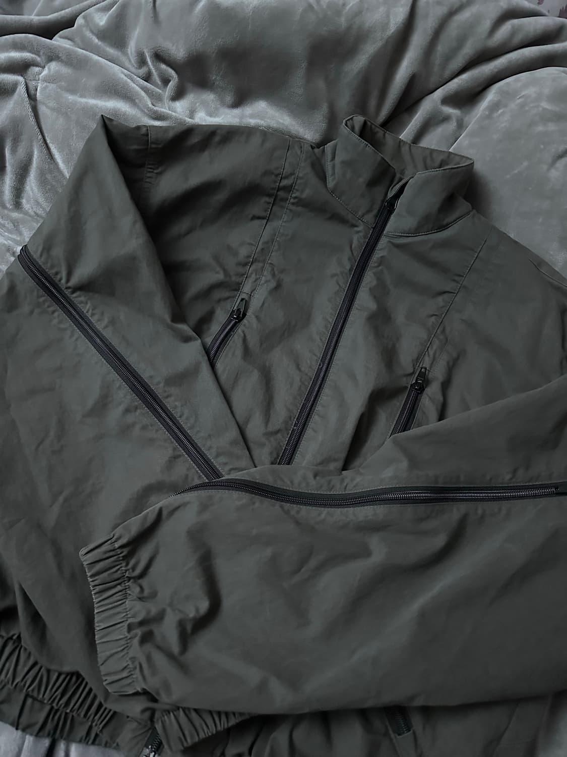 쿠어 멀티 집업 블루종 자켓 다크 그레이 S사이즈 상품이미지1