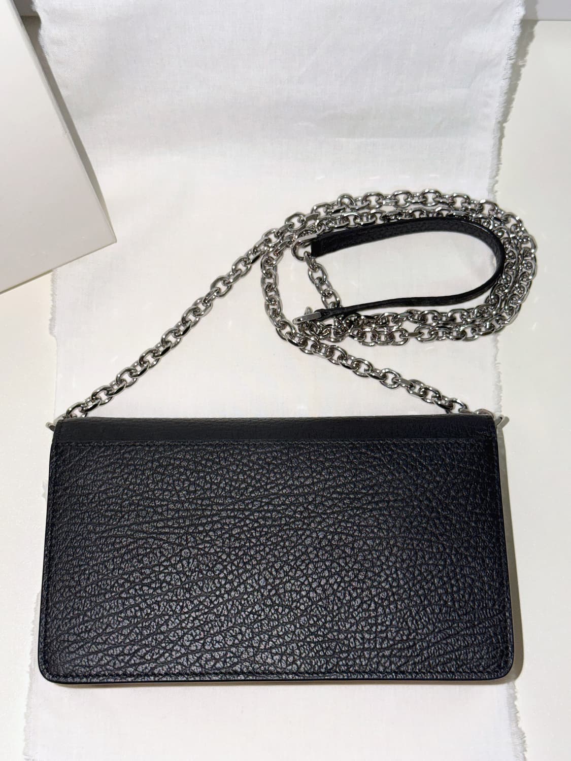 메종 마르지엘라 미디움 4 스티치 체인 지갑 블랙 상품이미지6