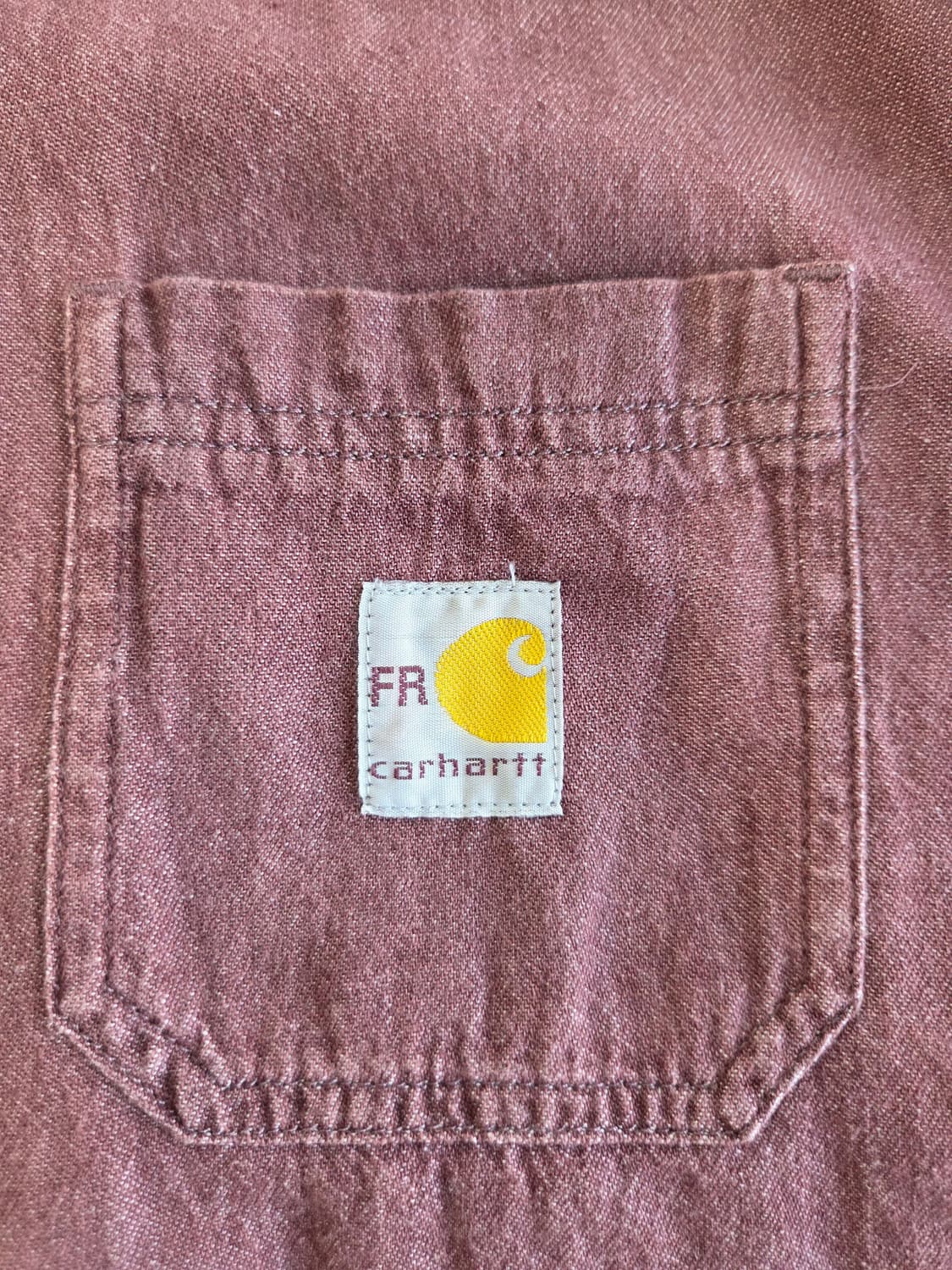 칼하트 데님 셔츠 버건디 2XL 상품이미지4