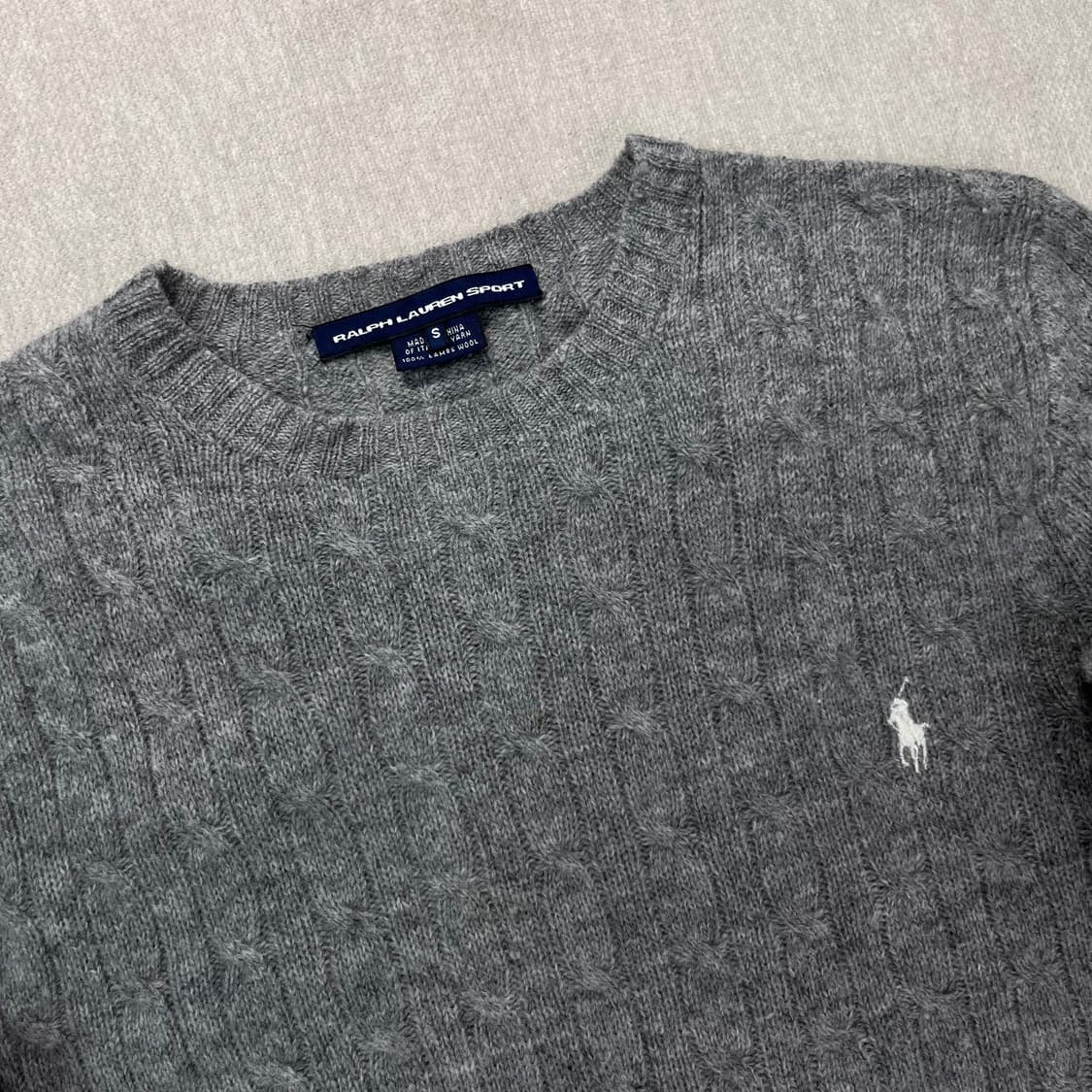 W 95 폴로랄프로렌 스포츠 램스울 꽈배기 니트 상품이미지2