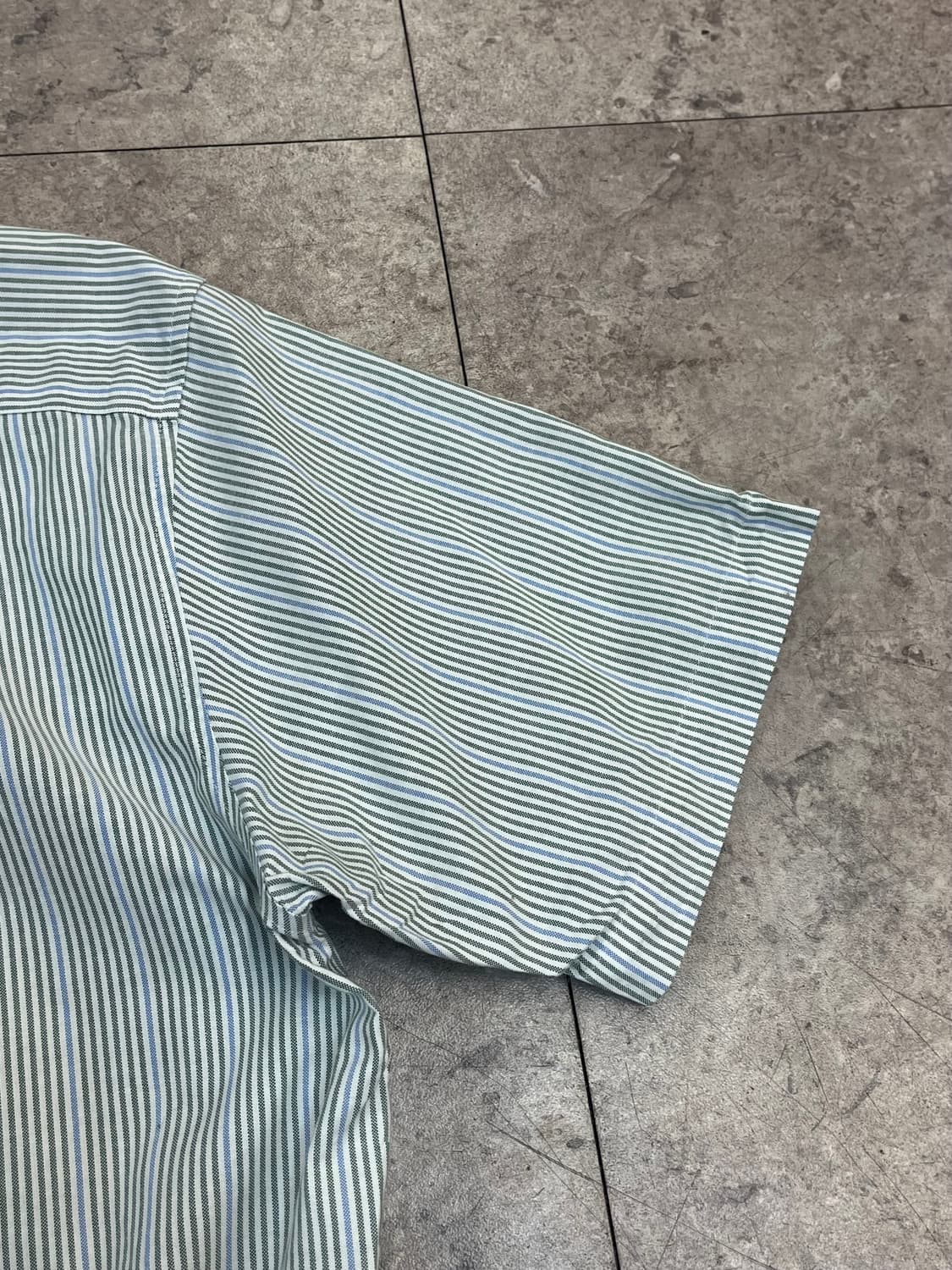 에디바우어 스트라이프 포켓 반팔 셔츠 스카이블루 M #csz3547 상품이미지9