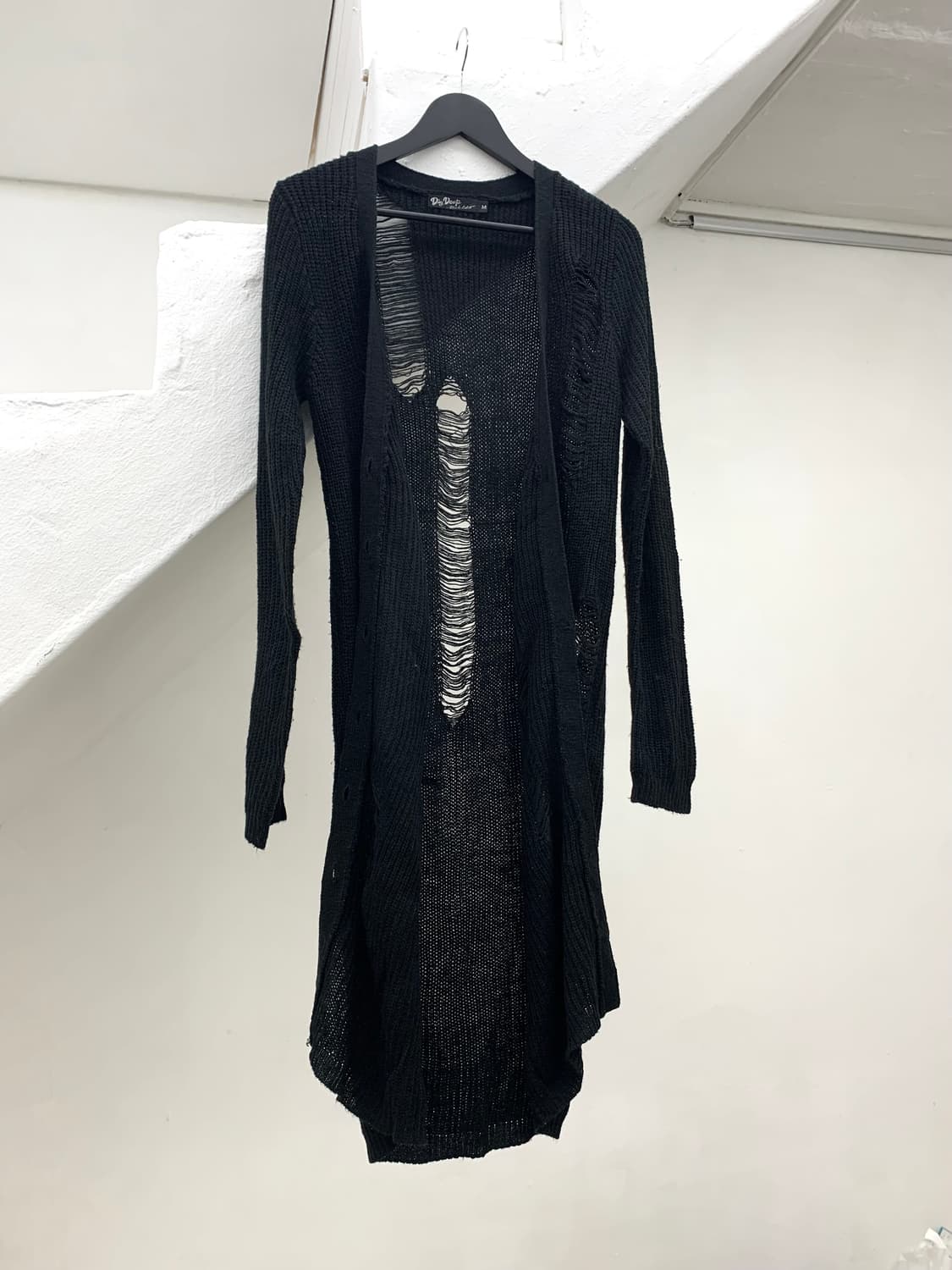 Dig deep distressed grunge long knit car 상품이미지6