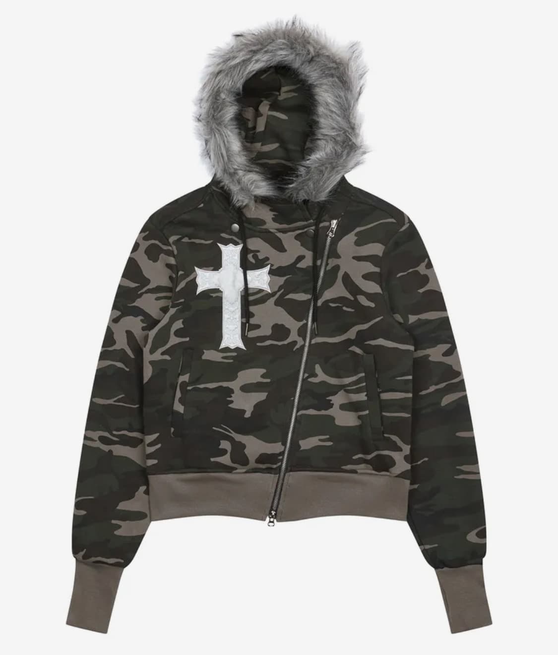 러브이즈트루 언발란스 후드집업/카모 상품이미지2