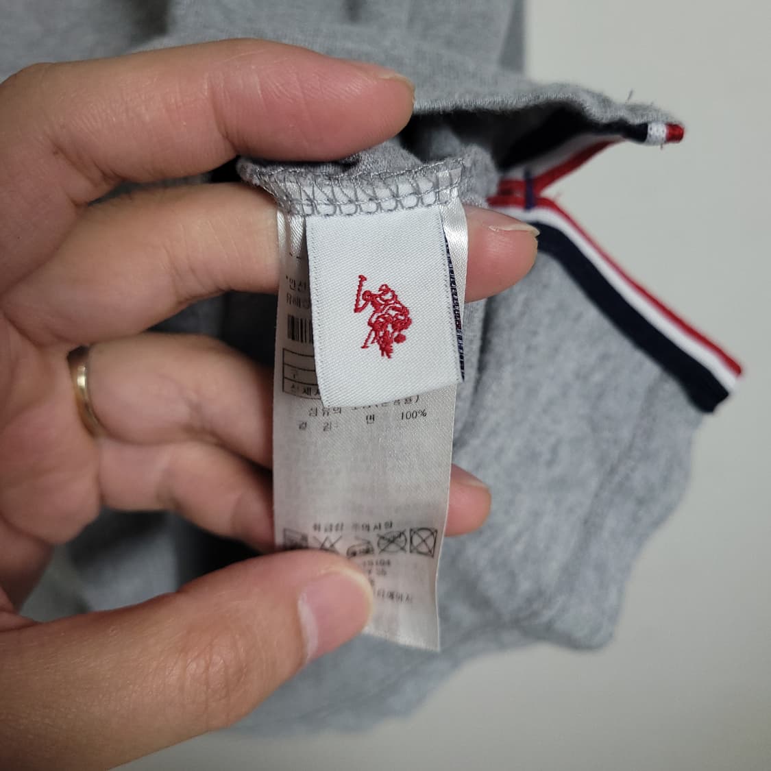 (110) U.S POLO 폴로아센 긴팔 티셔츠 회색 롱슬리브 상품이미지4